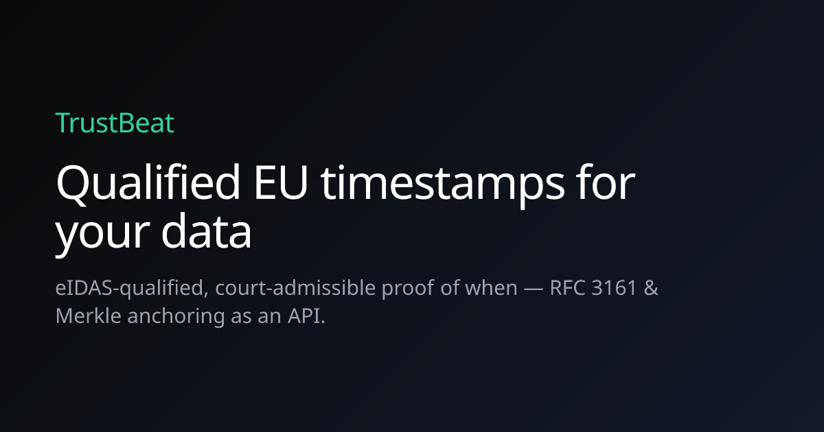 TrustBeat — One Qualified Timestamp. Ten Thousand Documents. Full Legal ...